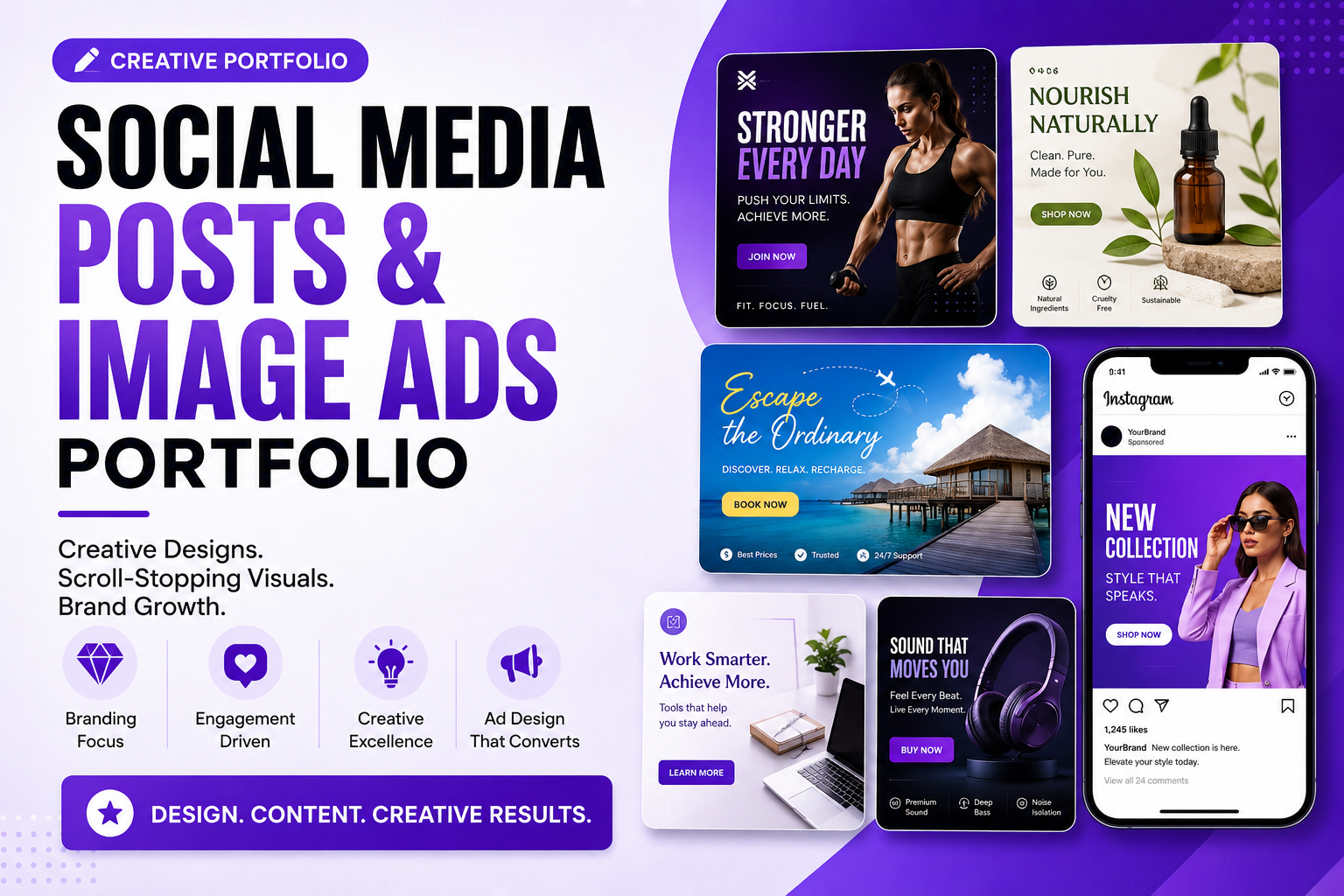 Social Media Posts and Image Ads Portfolio
